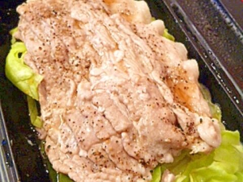 ルクエでヘルシー♪「豚肉とキャベツの乗っけ蒸し」